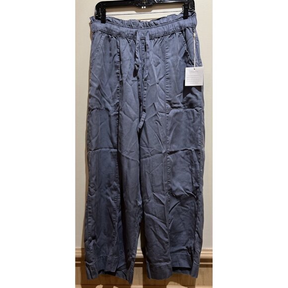 NWT ~ Nicole Miller Wide Leg Pants Blue\Gray Size M~ Vintage Look Wash - Picture 1 of 10